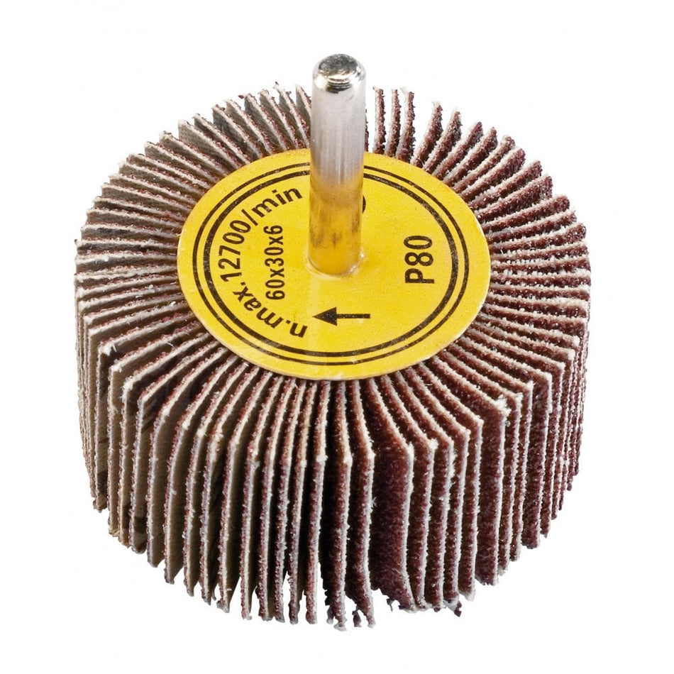 Abrasive Flap Wheel (60mm x 30mm 80 Grit): Model No. PTAFW60