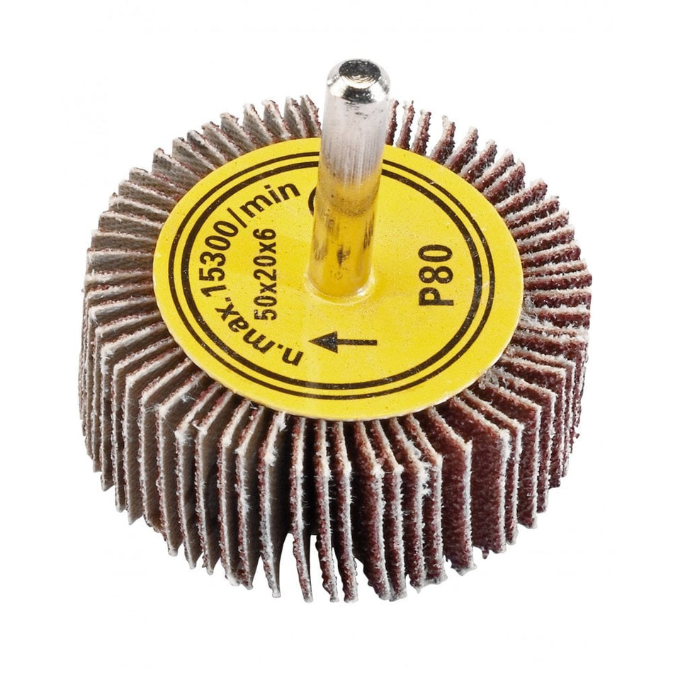 Abrasive Flap Wheel (50mm x 20mm 80 Grit): Model No. PTAFW
