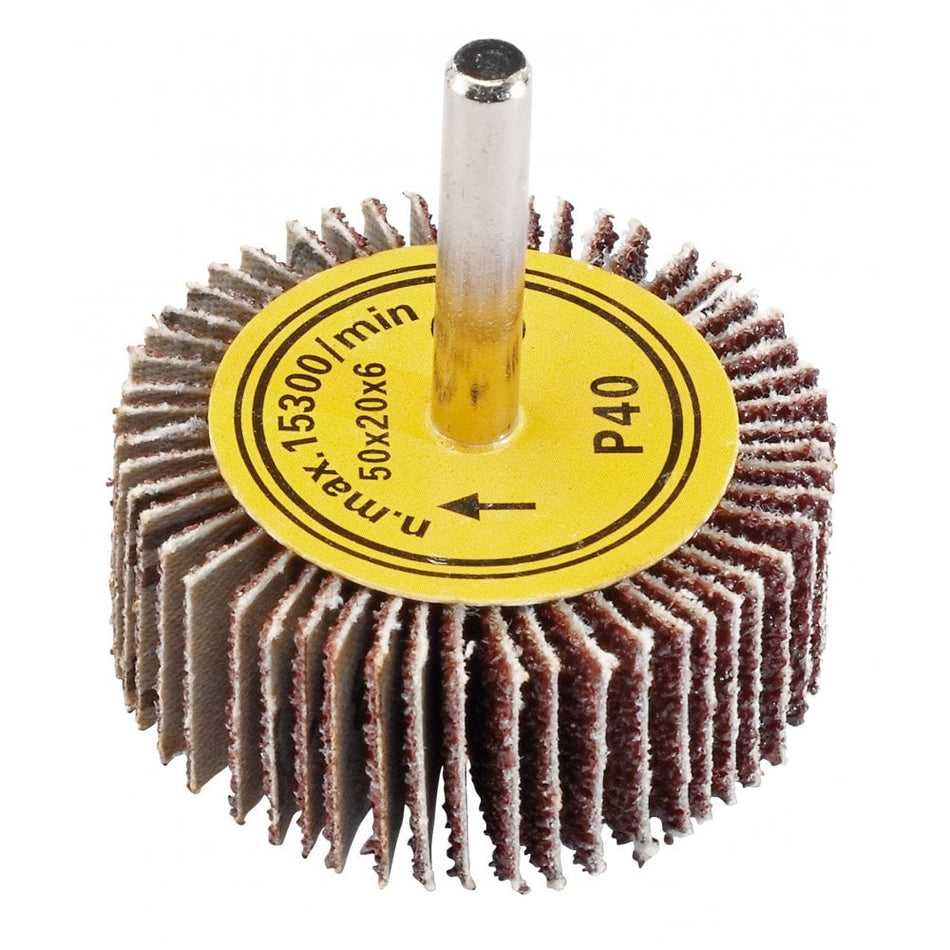 Abrasive Flap Wheel (50mm x 20mm 40 Grit): Model No. PTAFW