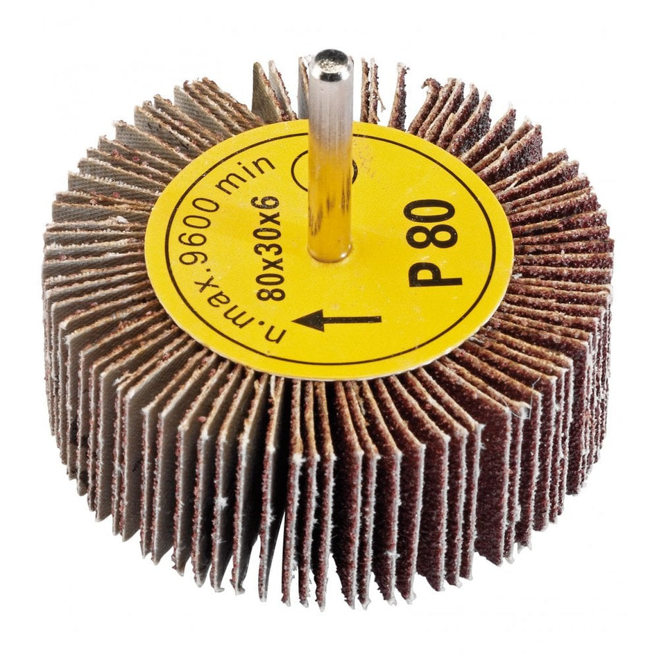 Abrasive Flap Wheel (80mm x 30mm 80 Grit): Model No. PTAFW80