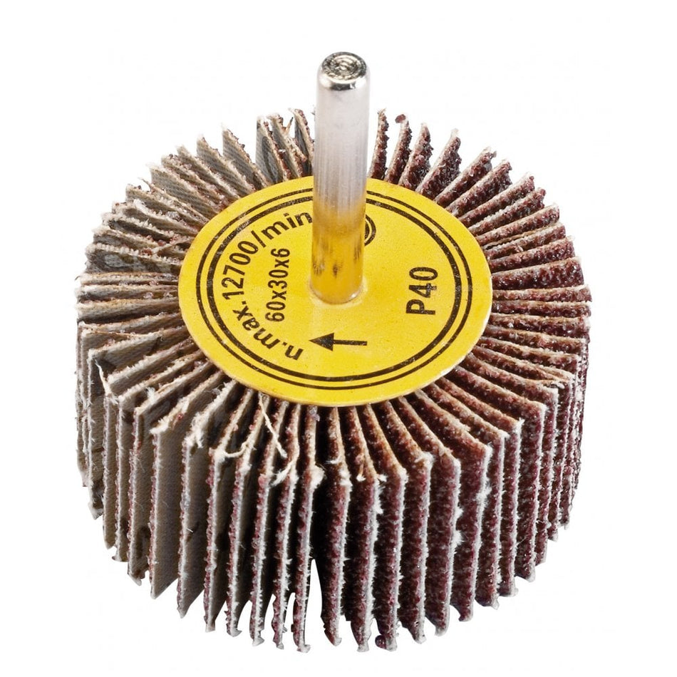 Abrasive Flap Wheel (60mm x 30mm 40 Grit): Model No. PTAFW60