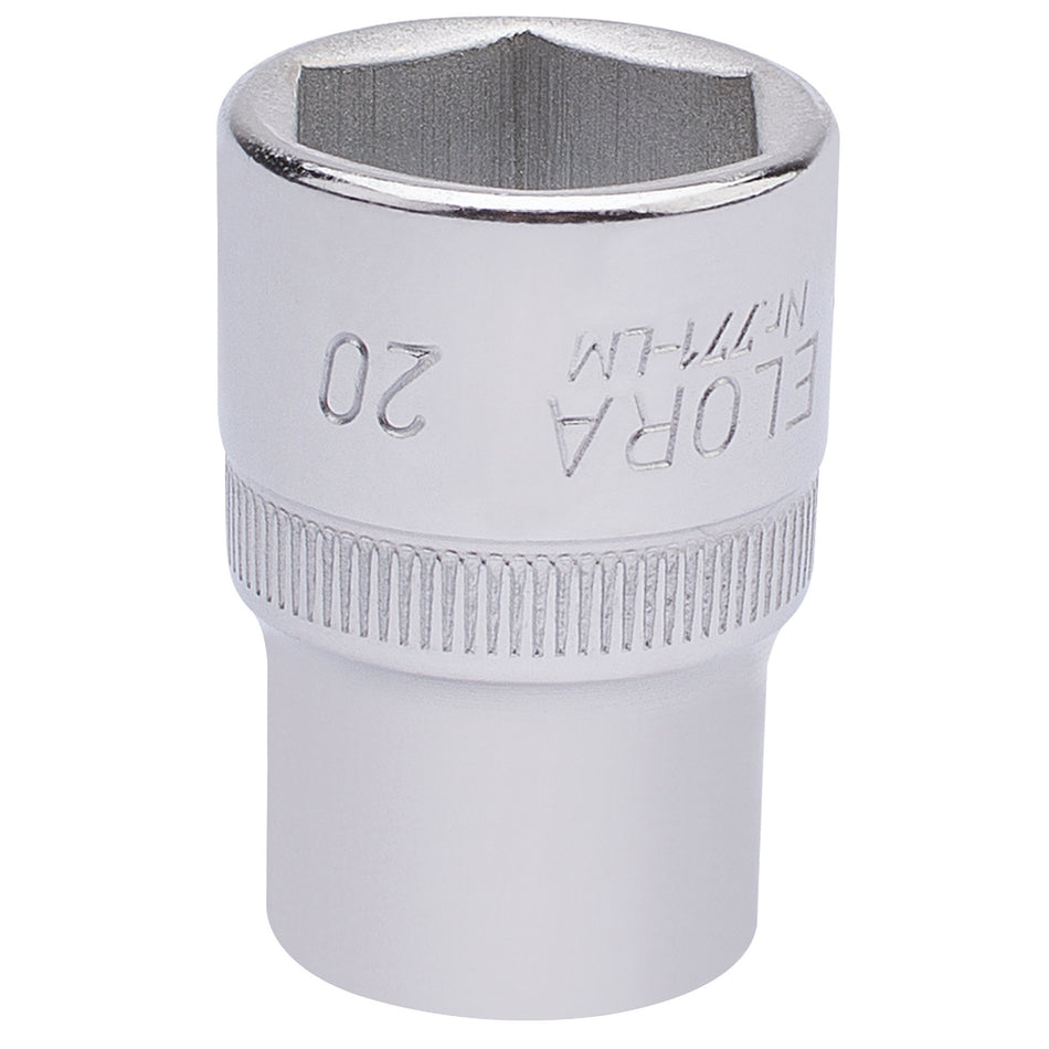 20mm 1/2in. Square Drive Hexagon Socket: Model No.771-LM