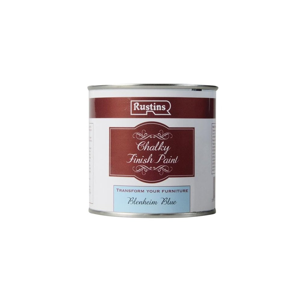 Rustins Chalky Finish Paint, Blenheim Blue 250ml