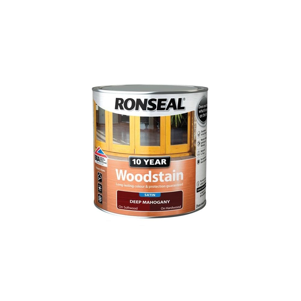 Ronseal 10 Year Woodstain Deep Mahogany 750ml
