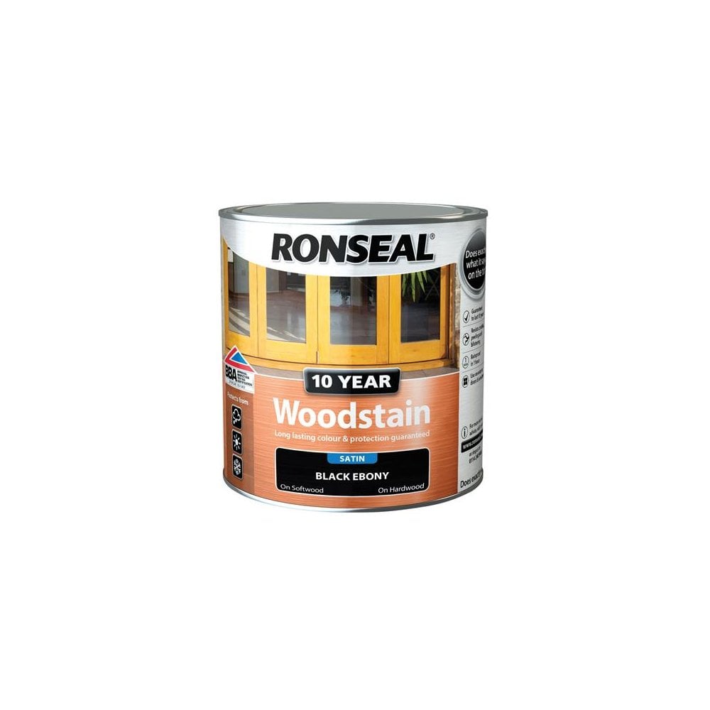 Ronseal 10 Year Woodstain Ebony 750ml