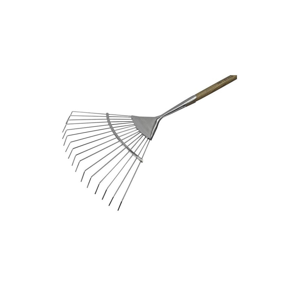 Faithfull Prestige Stainless Steel Lawn Rake Ash Handle