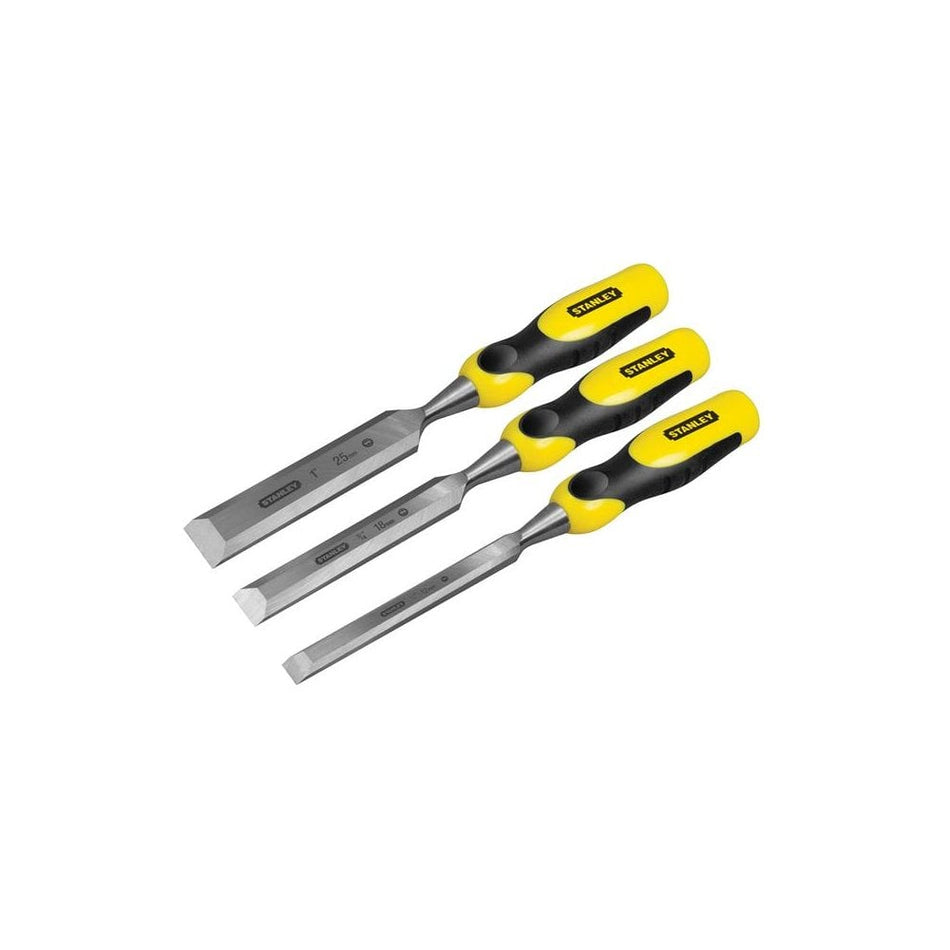 Stanley Tools DYNAGRIP? Bevel Edge Chisel with Strike Cap Set of 3