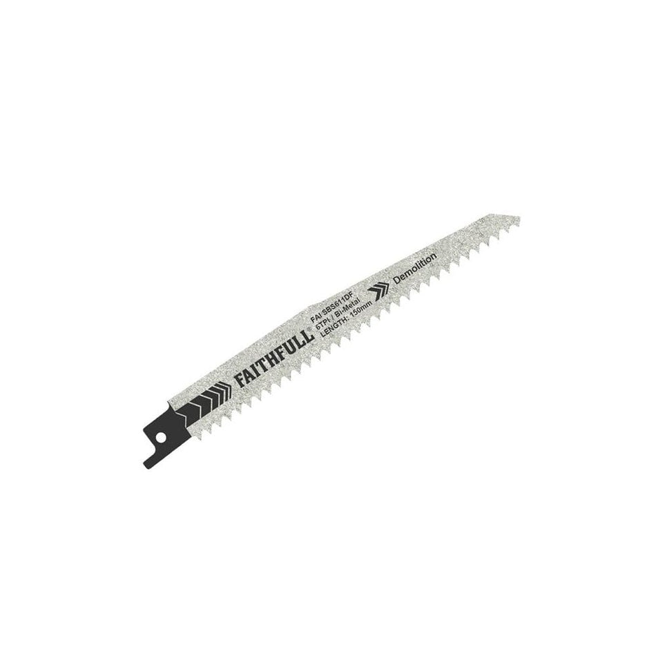 Faithfull Sabre Saw Blades BIM Demolition S611DF (Pack of 5)