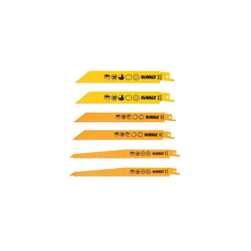 DEWALT DT2444 Reciprocating Saw Blade Set 6 Piece
