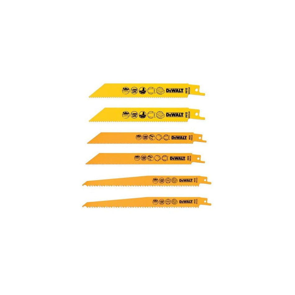 DEWALT DT2444 Reciprocating Saw Blade Set 6 Piece
