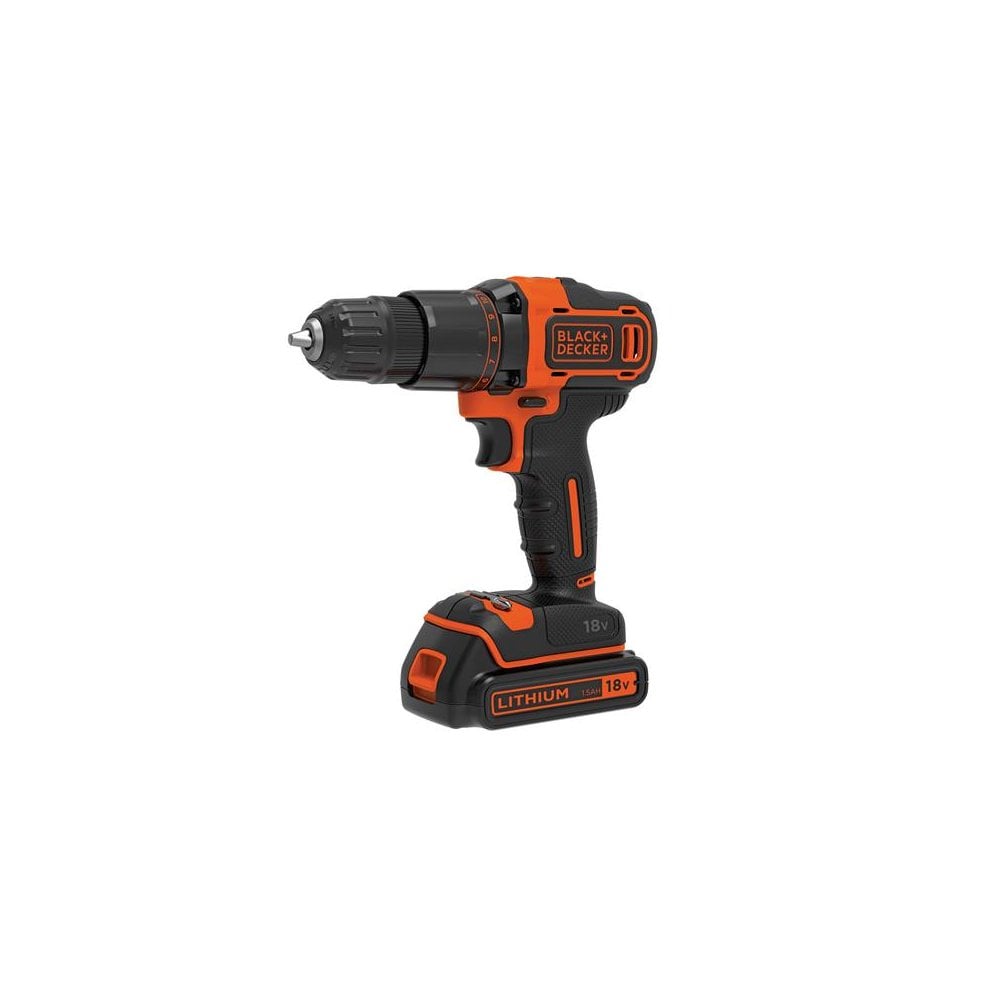 Black & Decker BCD700S1K 2 Gear Hammer Drill 18V 1 x 1.5Ah Li-ion