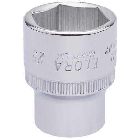 25mm 1/2in. Square Drive Hexagon Socket: Model No.771-LM