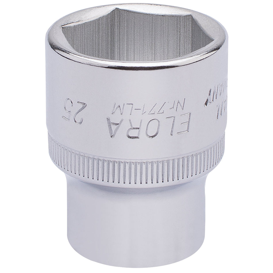 25mm 1/2in. Square Drive Hexagon Socket: Model No.771-LM