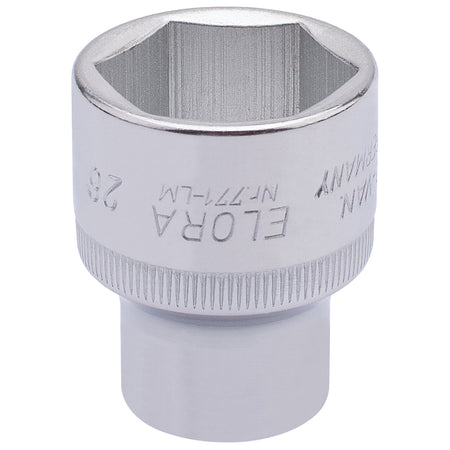26mm 1/2in. Square Drive Hexagon Socket: Model No.771-LM