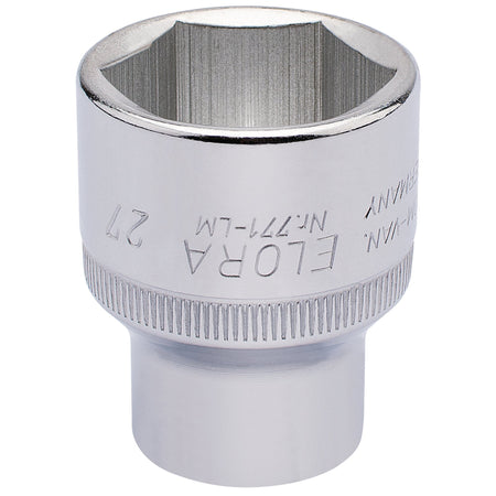 27mm 1/2in. Square Drive Hexagon Socket: Model No.771-LM