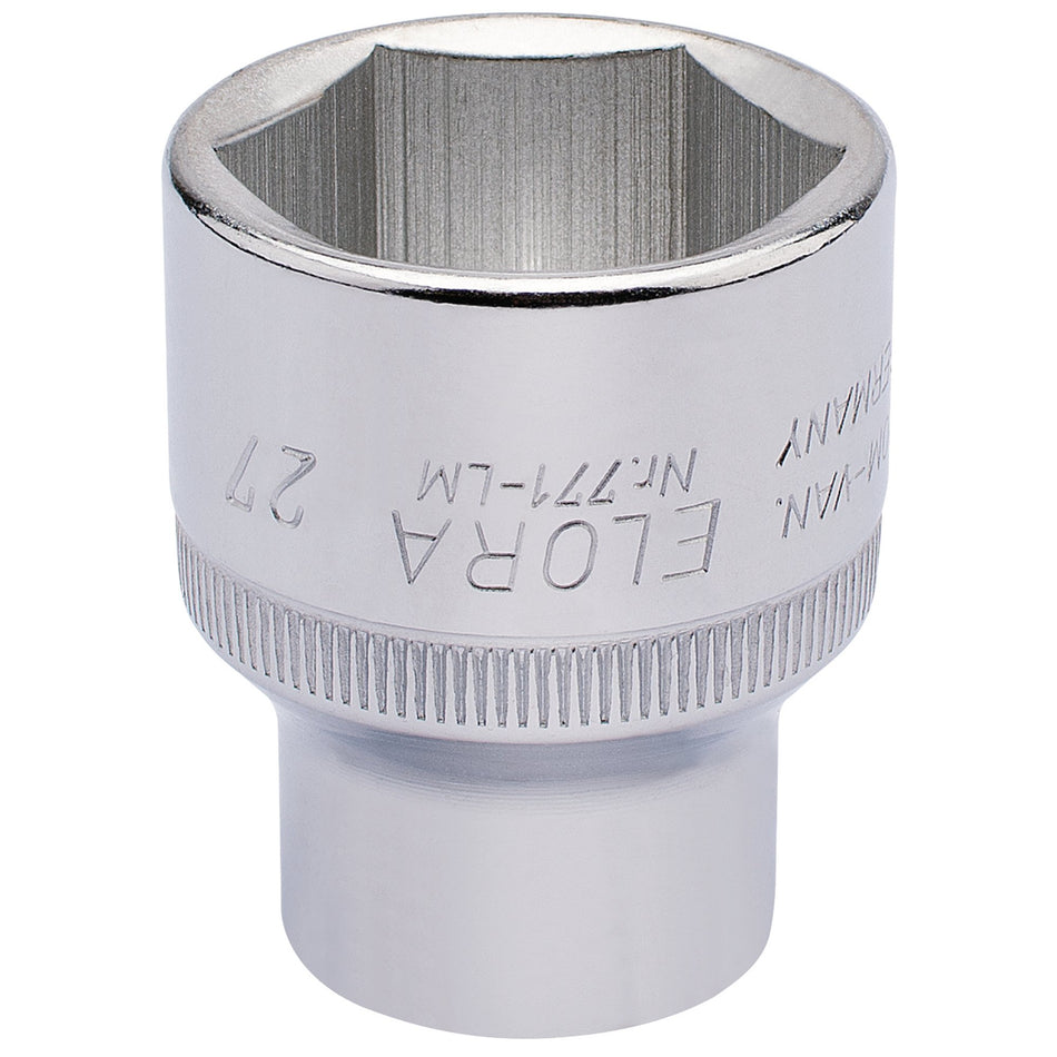 27mm 1/2in. Square Drive Hexagon Socket: Model No.771-LM