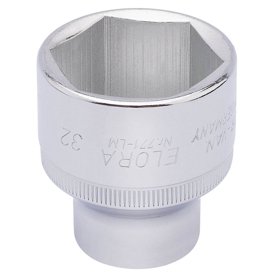 32mm 1/2in. Square Drive Hexagon Socket: Model No.771-LM