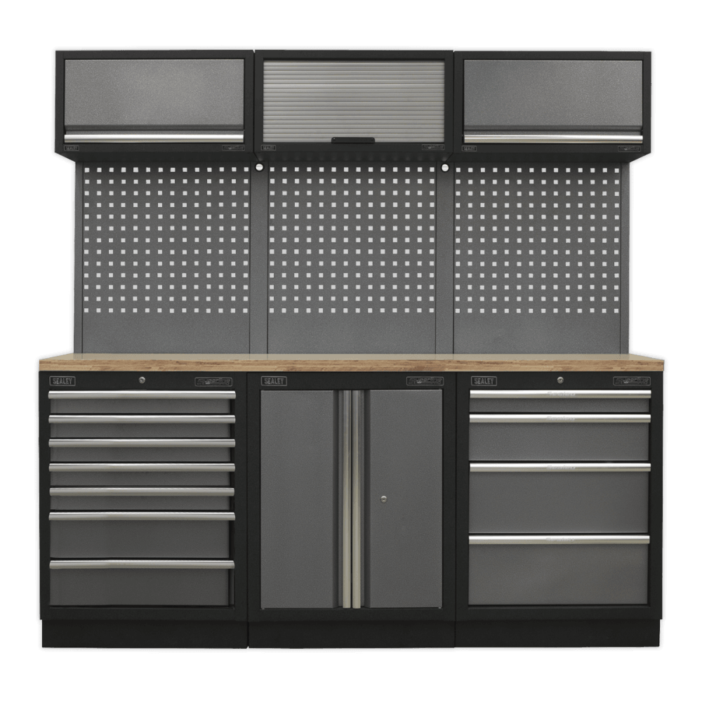 Sealey Modular Storage System Combo - Pressed Wood Worktop Model No-APMSSTACK07W
