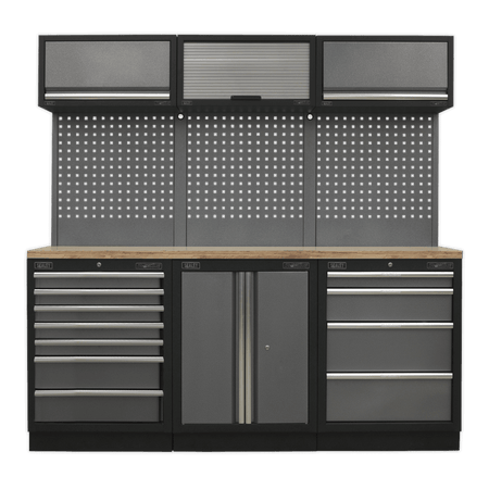 Sealey Modular Storage System Combo - Pressed Wood Worktop Model No-APMSSTACK07W