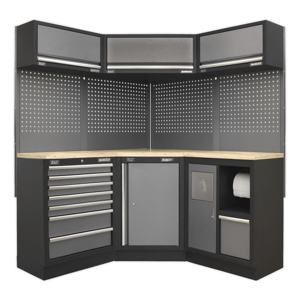 Sealey Modular Storage System Combo - Pressed Wood Worktop Model No-APMSSTACK08W