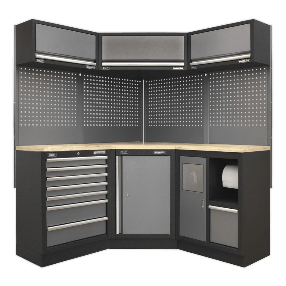 Sealey Modular Storage System Combo - Pressed Wood Worktop Model No-APMSSTACK08W