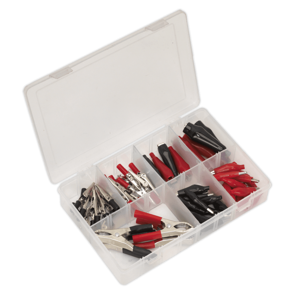 Crocodile Clip Assortment 60pc Red & Black : Model No.AB023CA