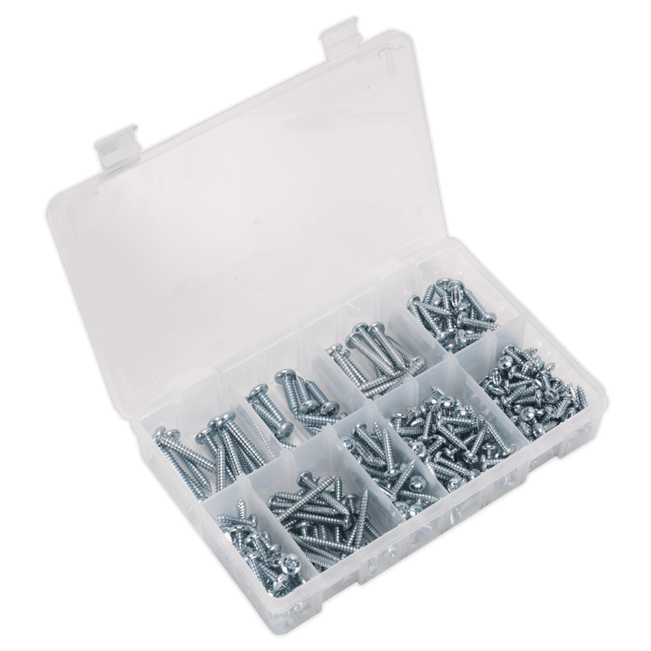 Self Tapping Screw Assortment 305pc Pan Head Pozi Zinc DIN 7981CZ : Model No.AB064STPP