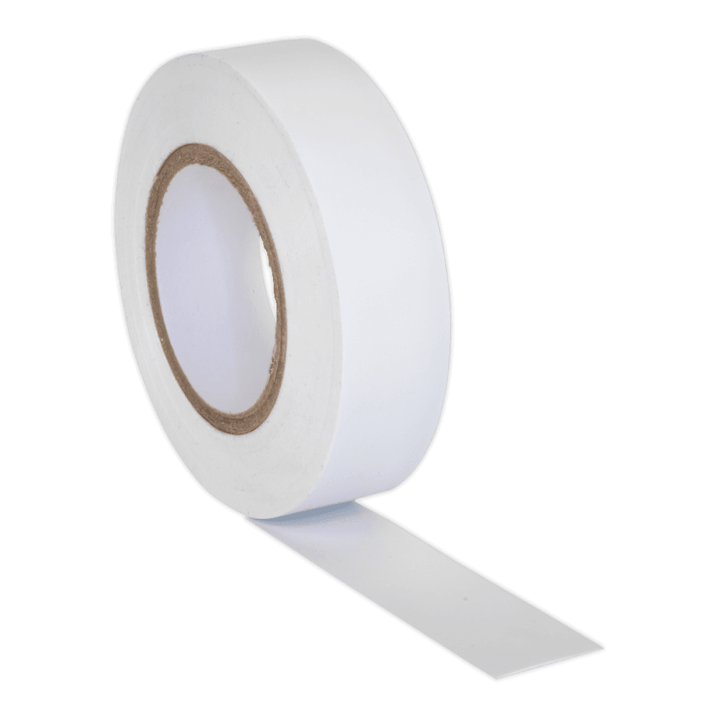 PVC Insulating Tape 19mm x 20mtr White Pack of 10 : Model No.ITWHT10