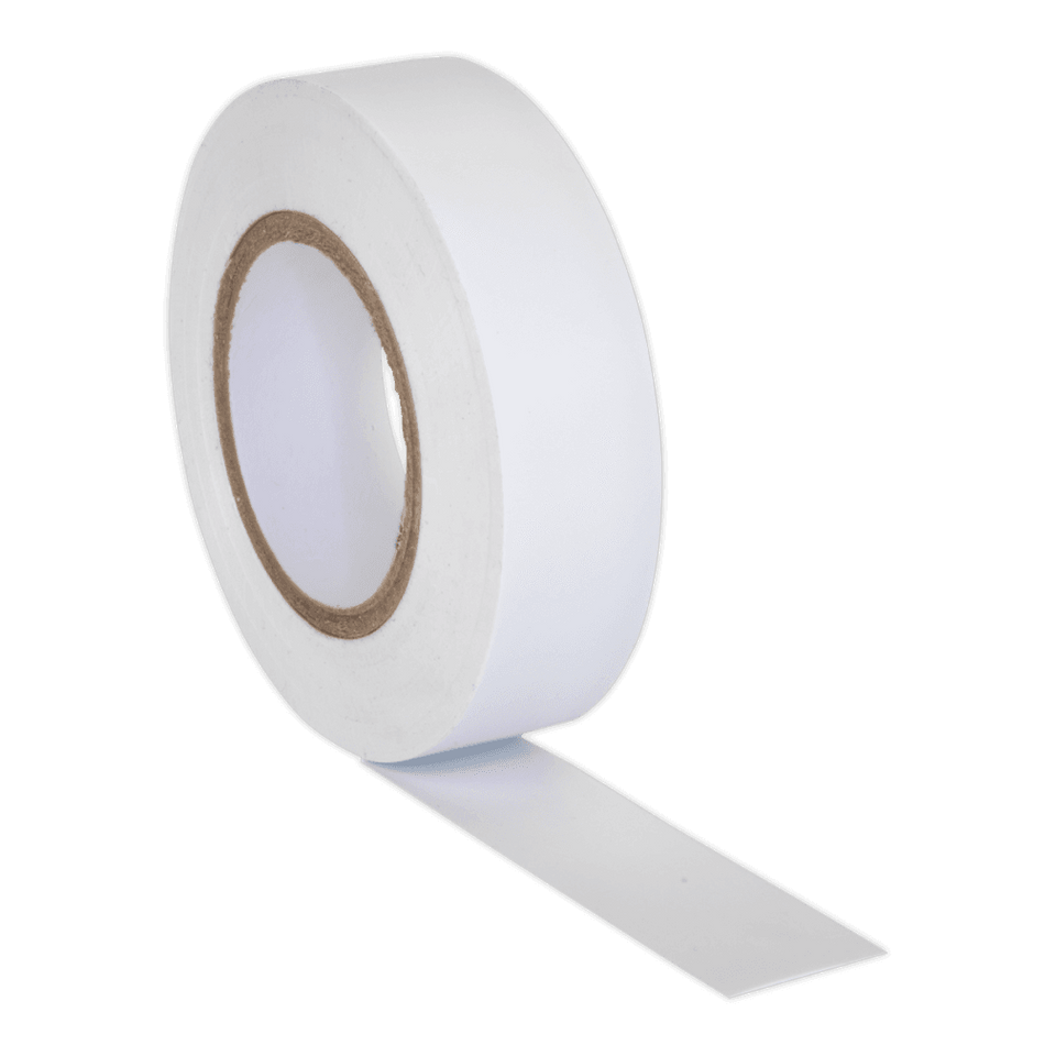 PVC Insulating Tape 19mm x 20mtr White Pack of 10 : Model No.ITWHT10