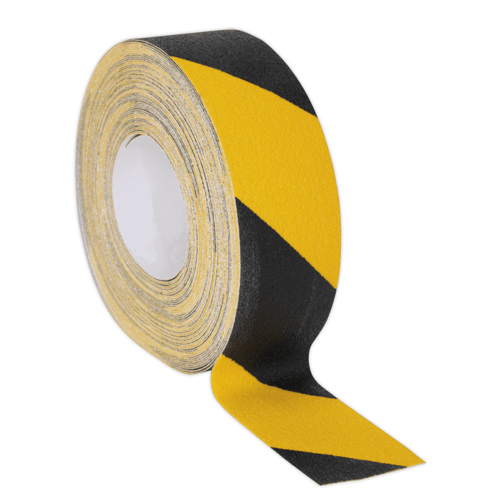 Anti-Slip Tape Self-Adhesive Black Yellow 50mm x 18mtr : Model No.ANTBY18