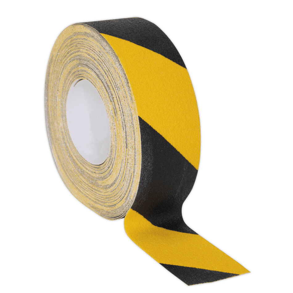 Anti-Slip Tape Self-Adhesive Black Yellow 50mm x 18mtr : Model No.ANTBY18
