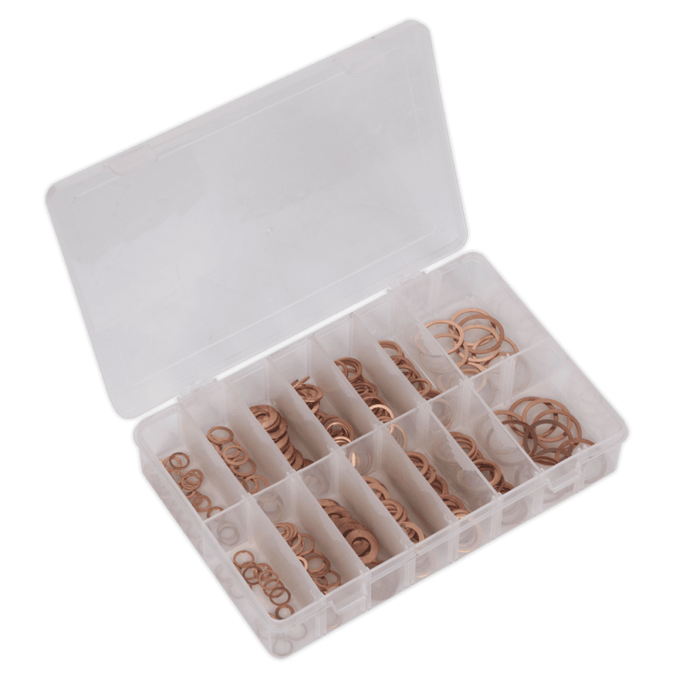 Diesel Injector Copper Washer Assortment 250pc - Metric : Model No.AB027CW