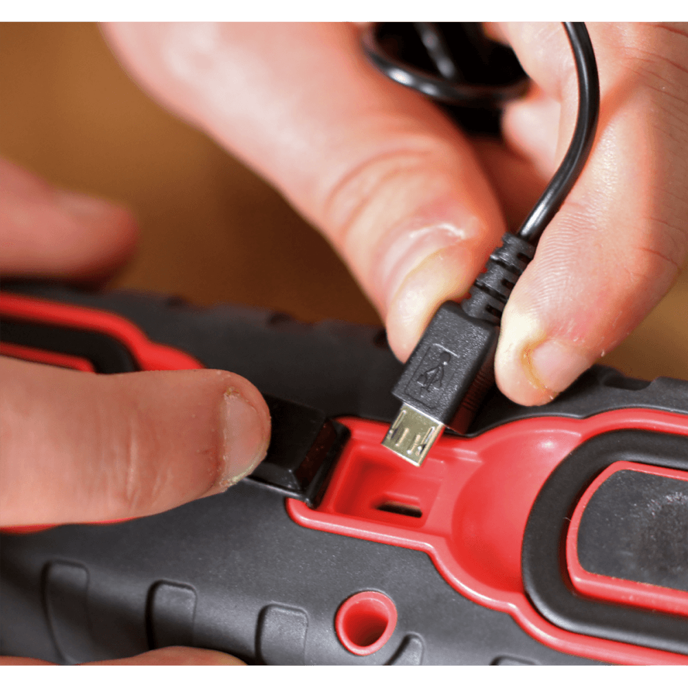 Sealey Cordless 360Â¶Ãº 10 SMD + 3W LED Rechargeable Inspection Lamp Red Lithium-ion Model No-LED360R