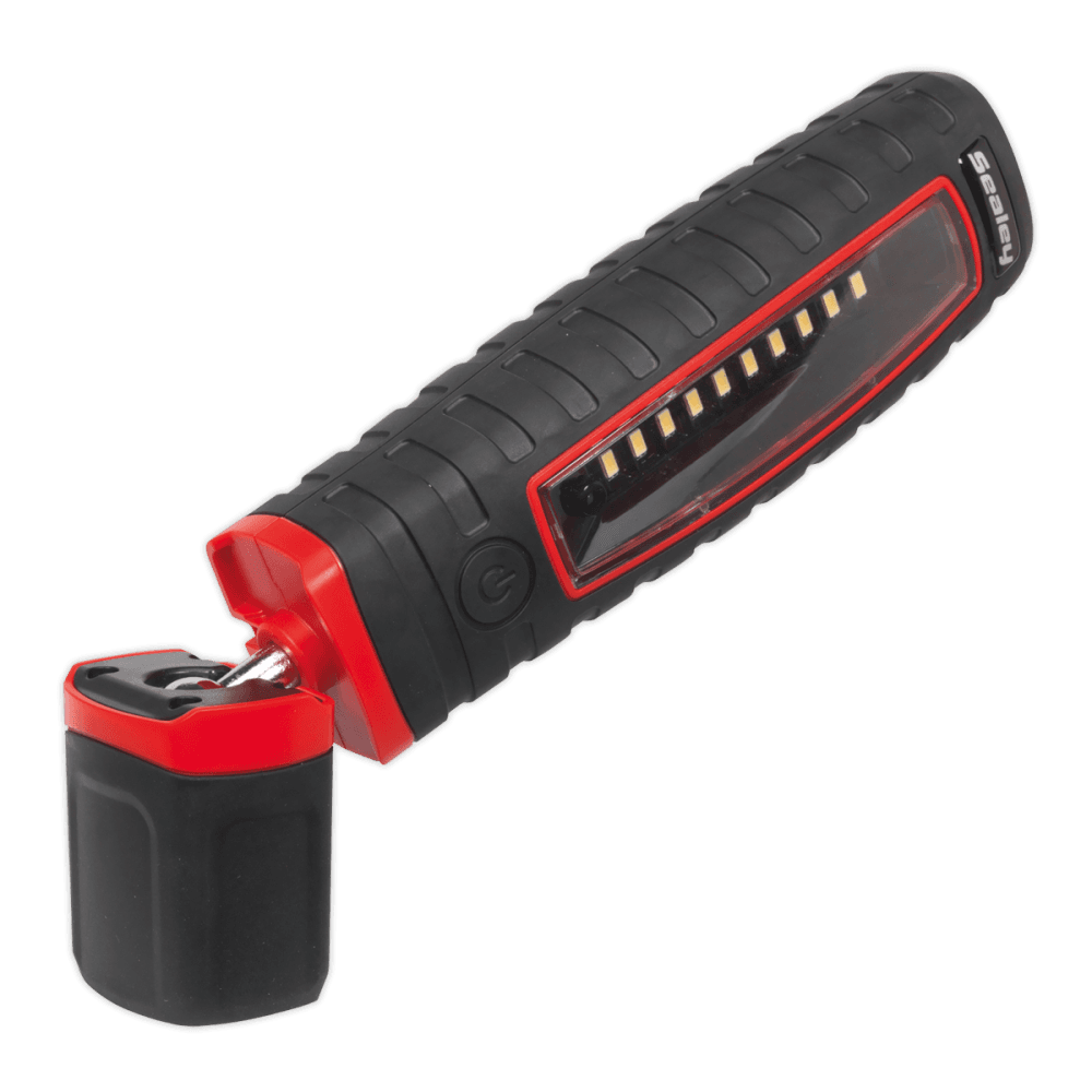 Sealey Cordless 360Â¶Ãº 10 SMD + 3W LED Rechargeable Inspection Lamp Red Lithium-ion Model No-LED360R