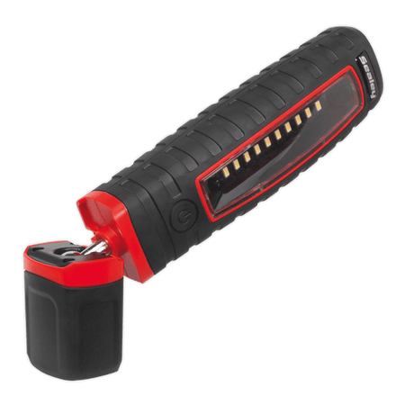 Sealey Cordless 360Â¶Ãº 10 SMD + 3W LED Rechargeable Inspection Lamp Red Lithium-ion Model No-LED360R