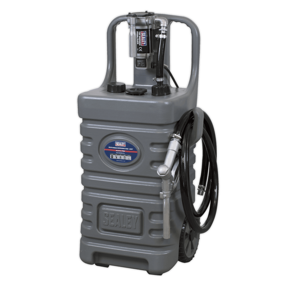 Sealey 55ltr Mobile Dispensing Tank with Diesel Pump - Grey Model No-DT55GCOMBO1