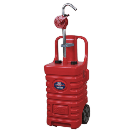 Sealey 55ltr Mobile Dispensing Tank with Oil Rotary Pump - Red Model No-DT55RCOMBO1
