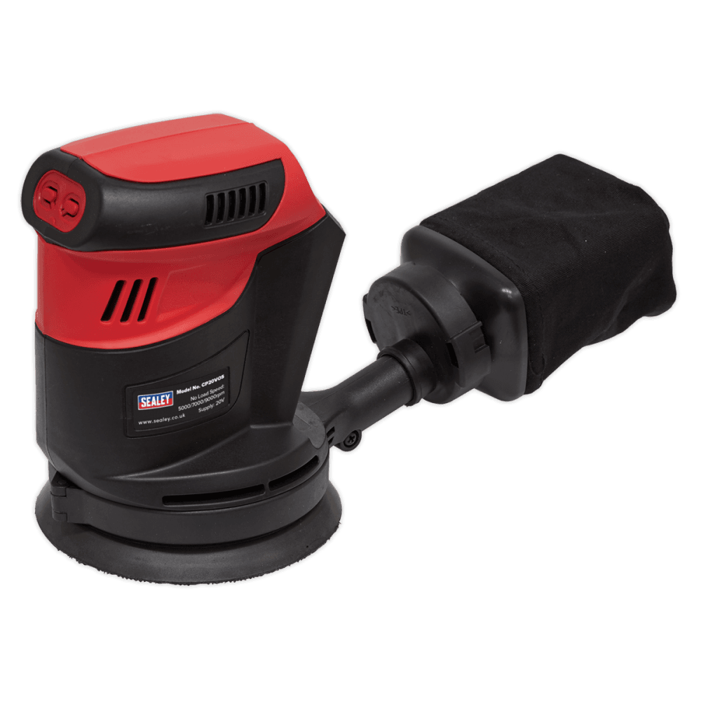 Sealey SV20 Series 125mm Cordless Orbital Palm Sander 20V - Body Only Model No-CP20VOS