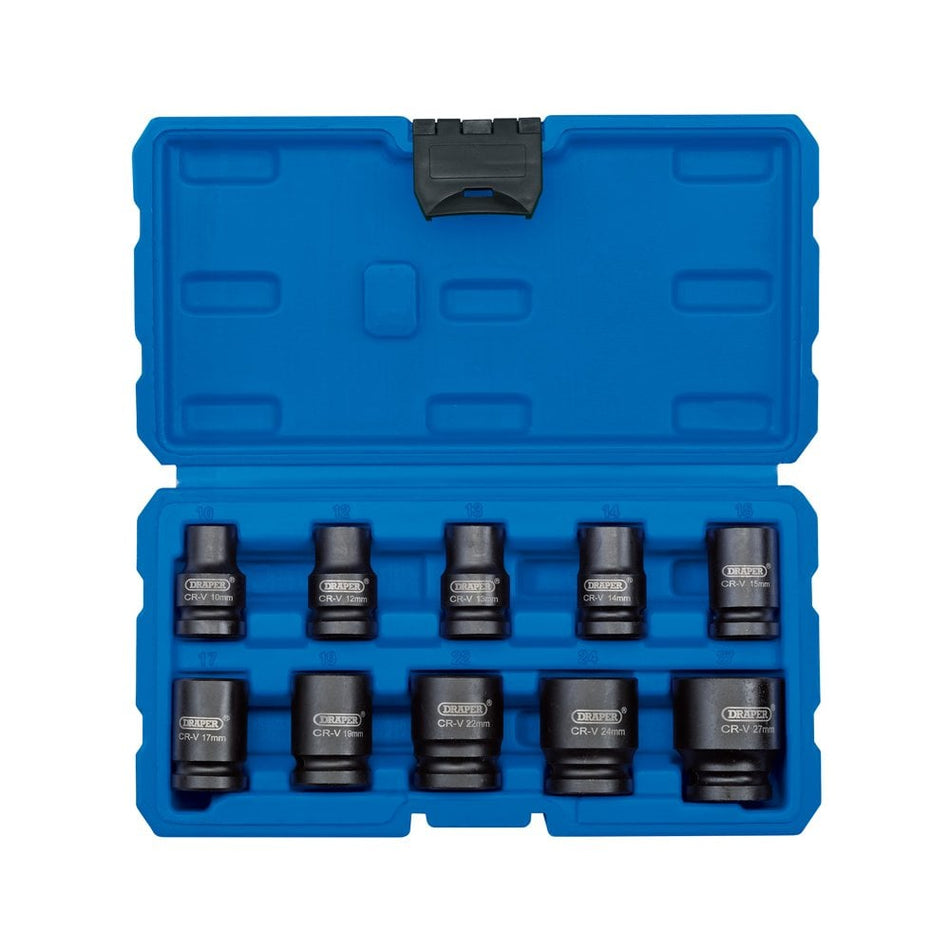 1/2" Sq. Dr. Metric Impact Socket Set (10 Piece): Model No.410/10/MM
