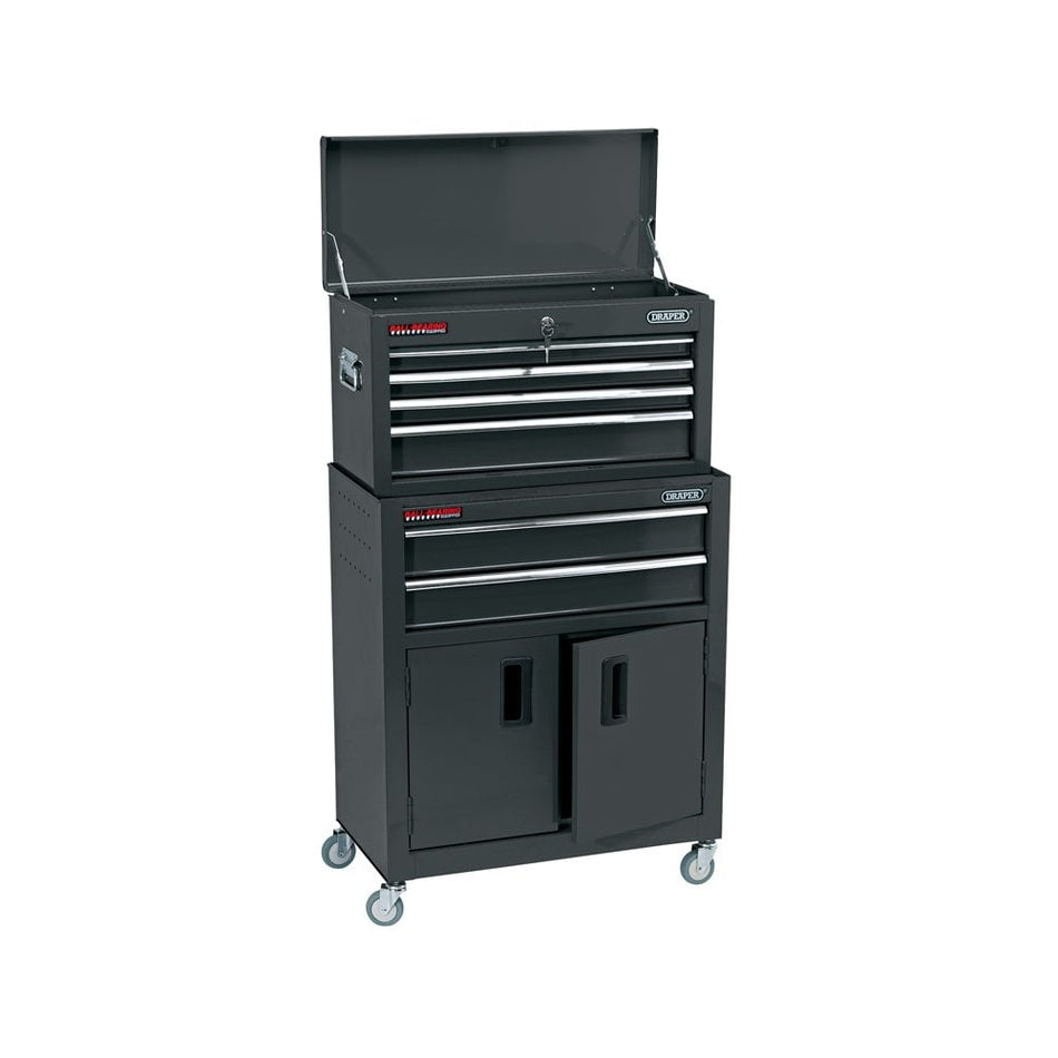 24" Combined Roller Cabinet and Tool Chest (6 Drawer): Model No.RCTC6/BK