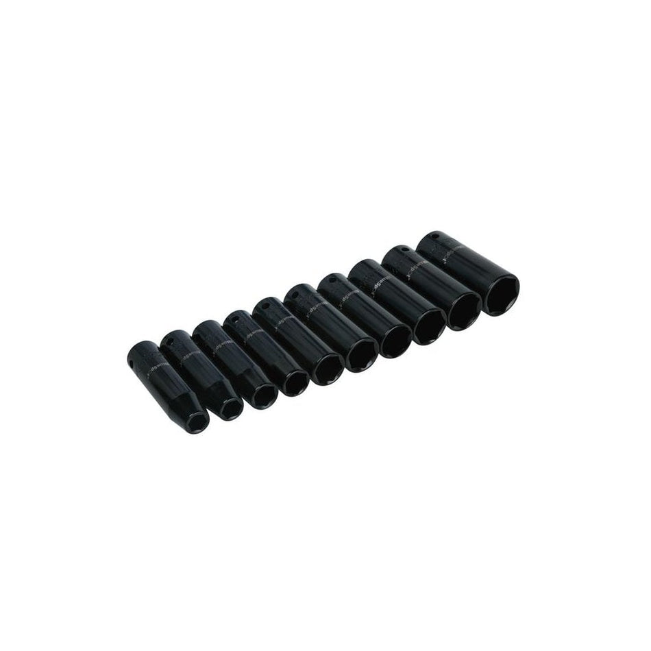 BlueSpot Tools 1/2in Metric Deep Impact Socket Set 10-24mm, 10 Piece
