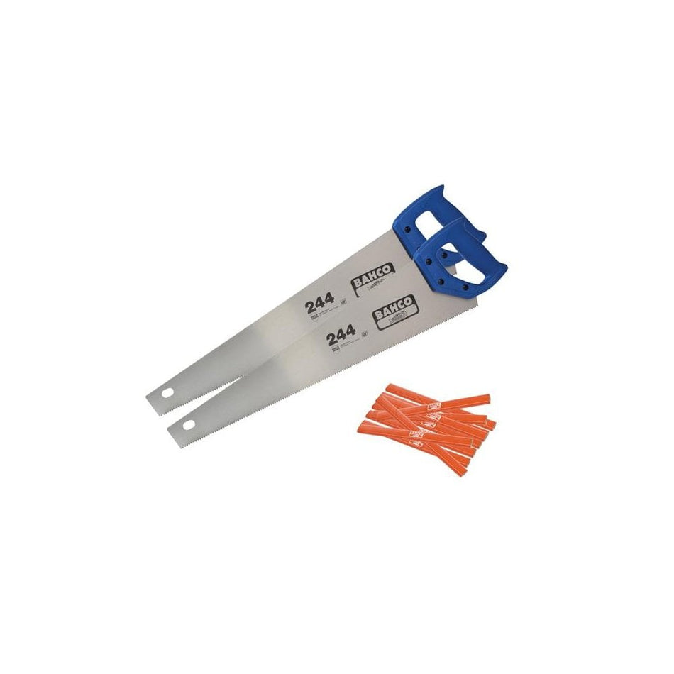 Bahco 2 x 244 Hardpoint Handsaw 550mm (22in) & Pack of 10 Pencils