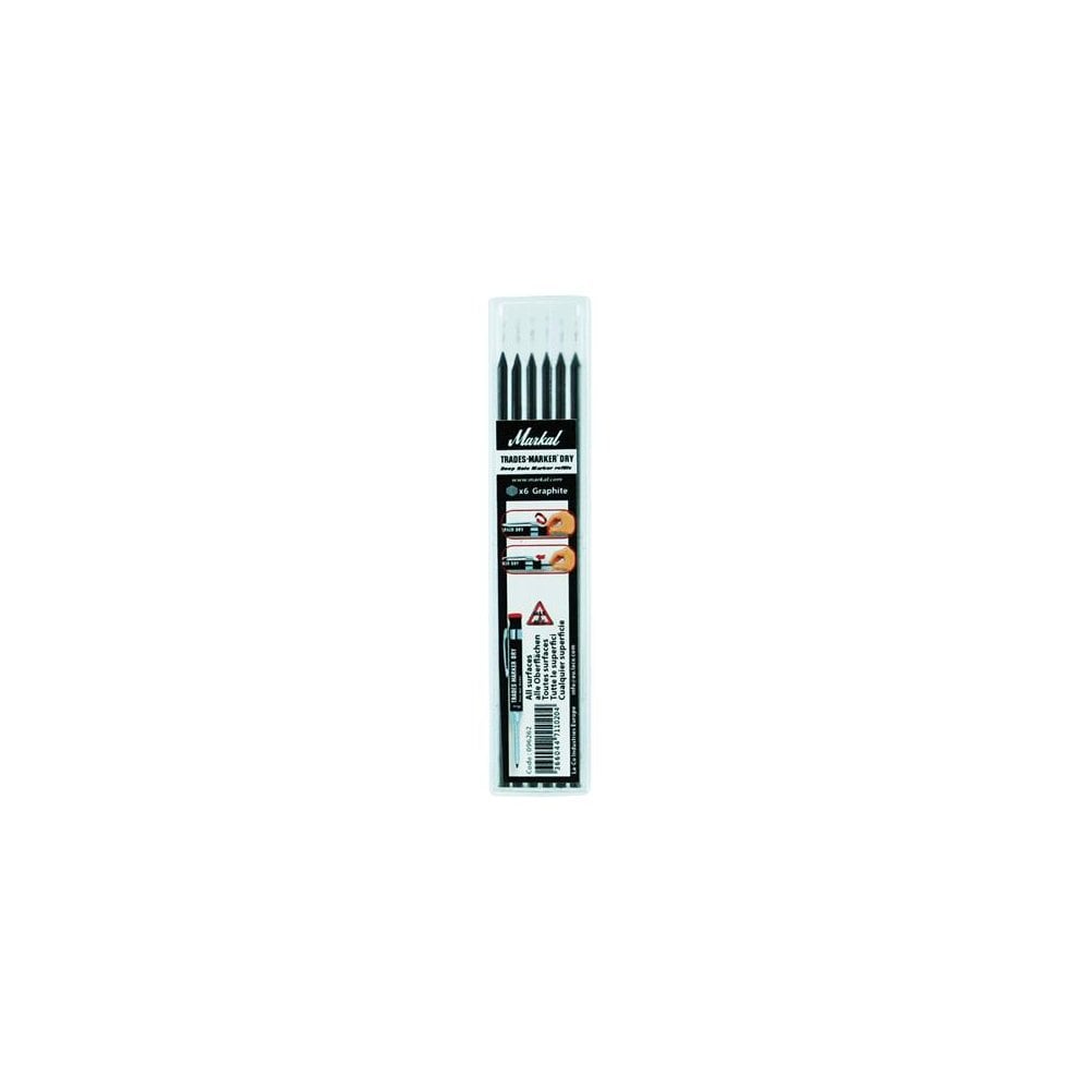 Markal TRADES-MARKER© DRY Graphite Refills (Pack 6)