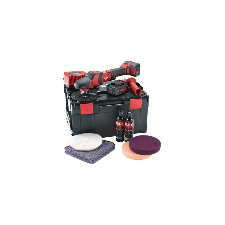 Flex Power Tools Cordless Rotary Polisher 150mm 18V 2 x 5.0Ah Li-ion