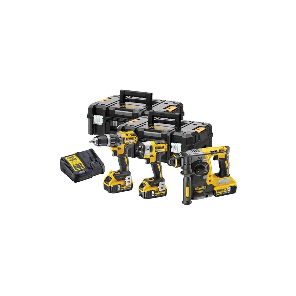 DEWALT DCK368P3T XR 3 Piece Kit 18V 3 x 18V 5.0Ah Li-ion
