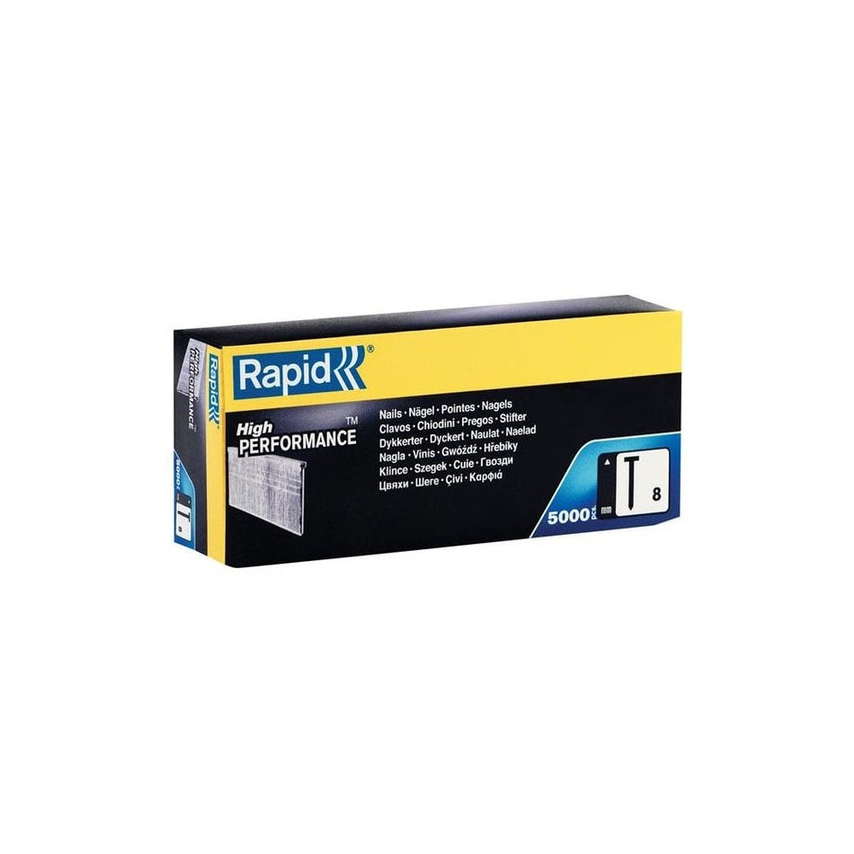 Rapid No.8 Brad Nails 18Ga 25mm (Box 5000)