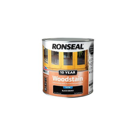 Ronseal 10 Year Woodstain Ebony 2.5 Litre