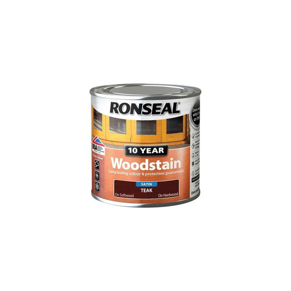 Ronseal 10 Year Woodstain Teak 250ml