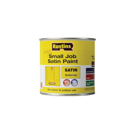 Rustins Quick Dry Small Job Satin Paint, Buttercup 250ml