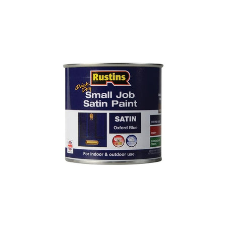 Rustins Quick Dry Small Job Satin Paint, Oxford Blue 250ml